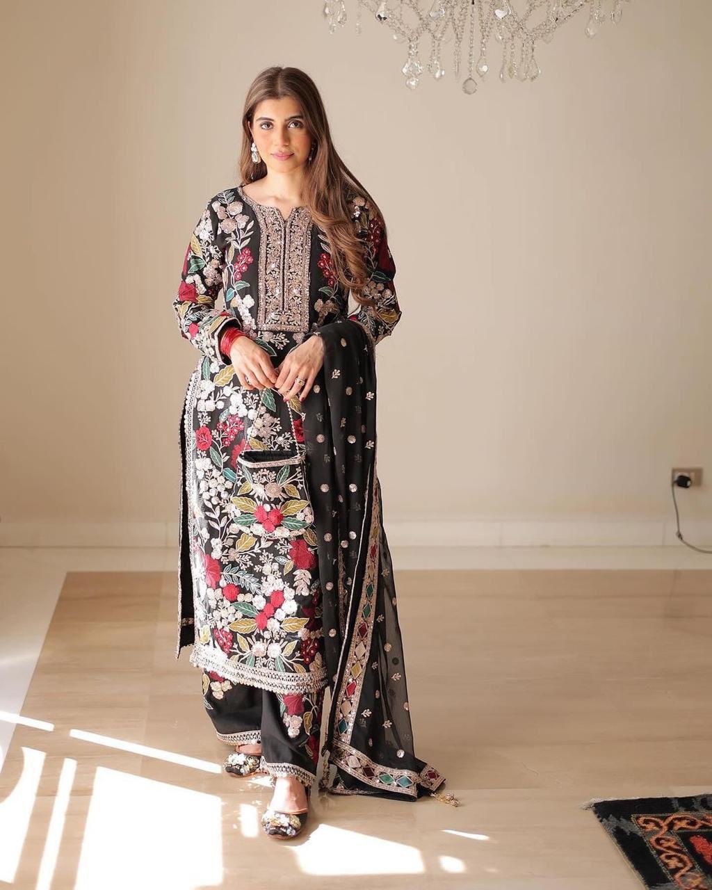Brand Rang Rasiya Unstitch Replica Lawn Cotton Suit With Chiffon Dupatta