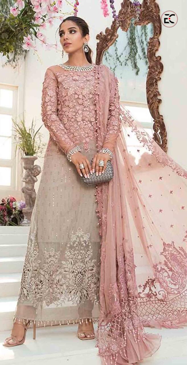 Wedding Edition By Maria B D01 Tie & Dye Chiffon Suit